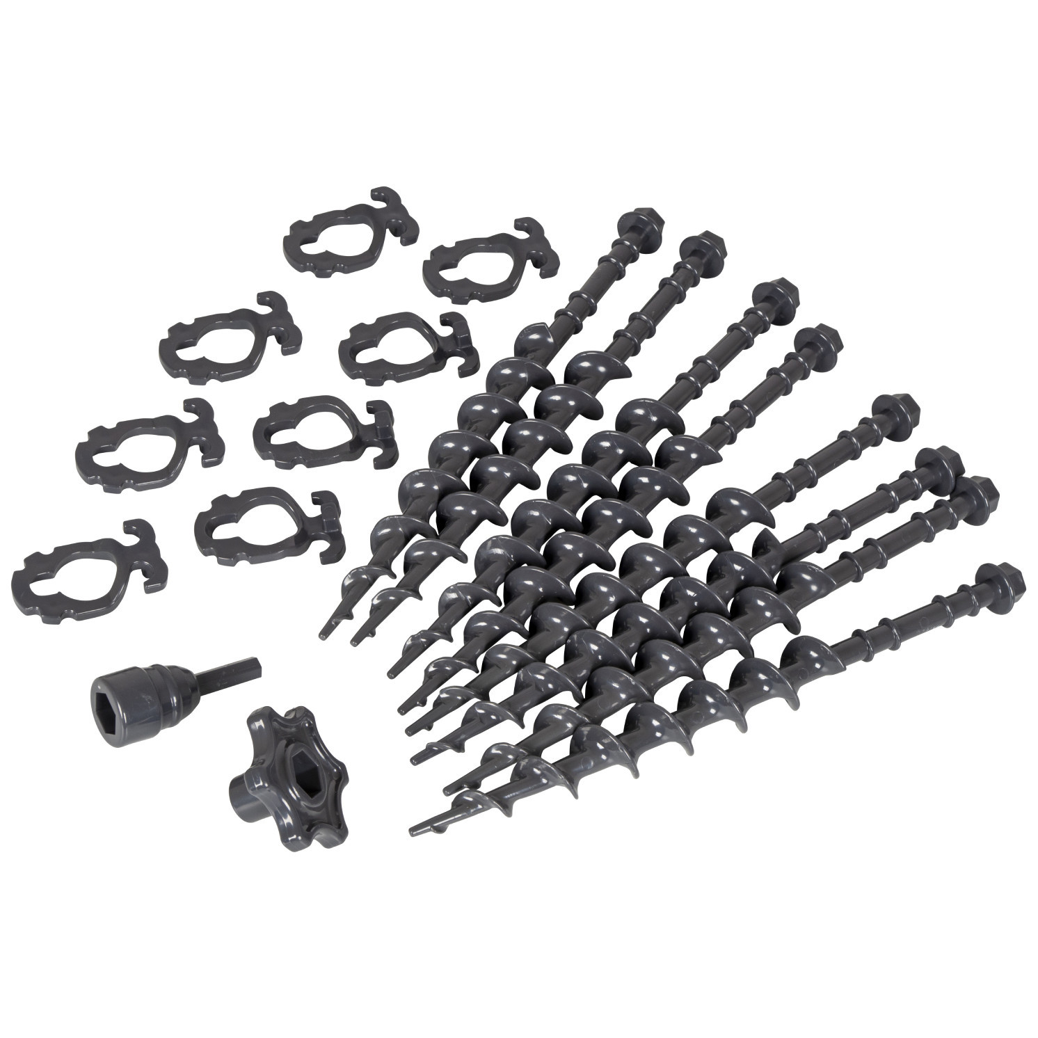 Sada kolíků Bo-Camp Screw pegs set 8 pcs Barva: tmavě šedá