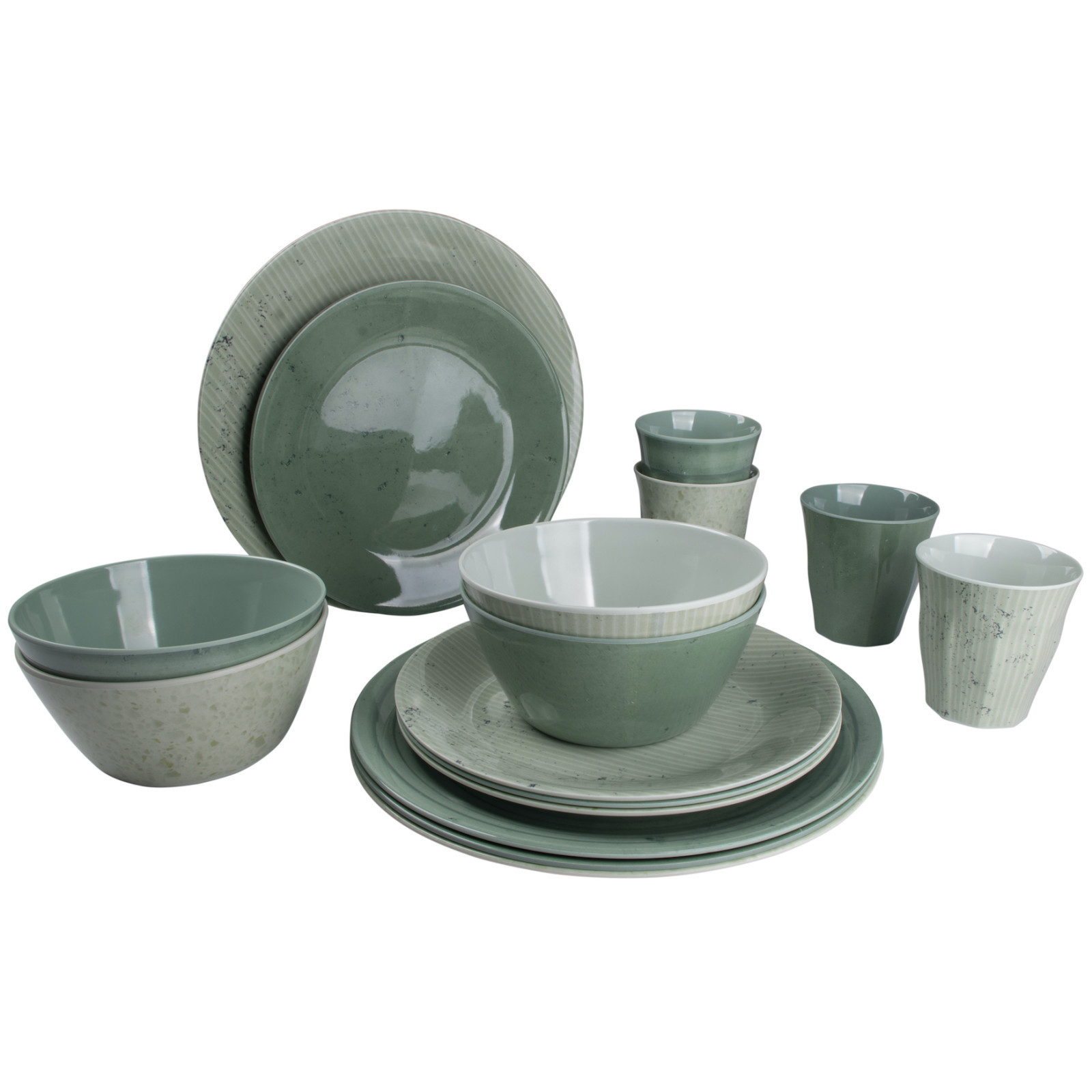 Sada nádobí Bo-Camp Mix & Match 16 100% Melamine Barva: zelená