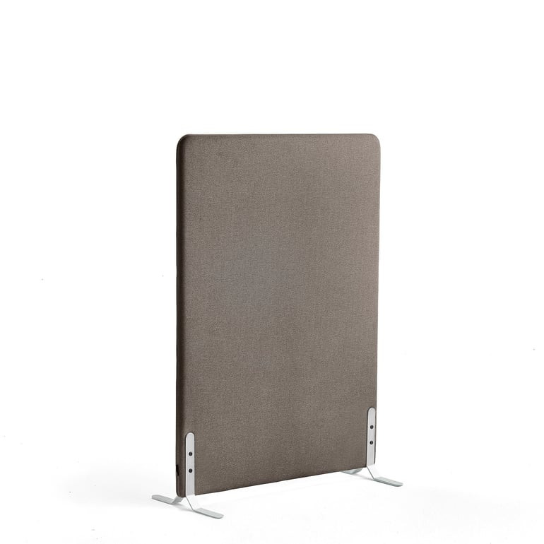 Paraván ZONE, 1360x1000x46 mm, potah Hush, bílé nohy, světle hnědá