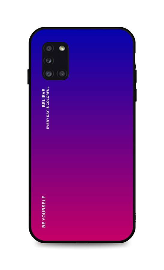 Kryt TopQ LUXURY Samsung A31 pevný duhový fialový 50907