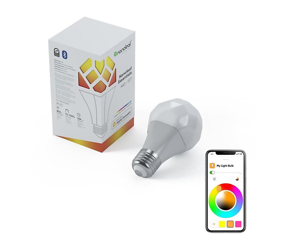 Nanoleaf LED RGB Stmívatelná žárovka ESALS A19 E27/8W/230V 2700-6500K - Nanoleaf