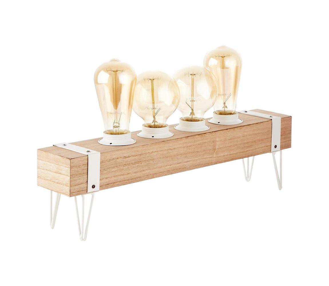 Brilliant Brilliant - Stolní lampa WHITEWOOD 4xE27/60W/230V
