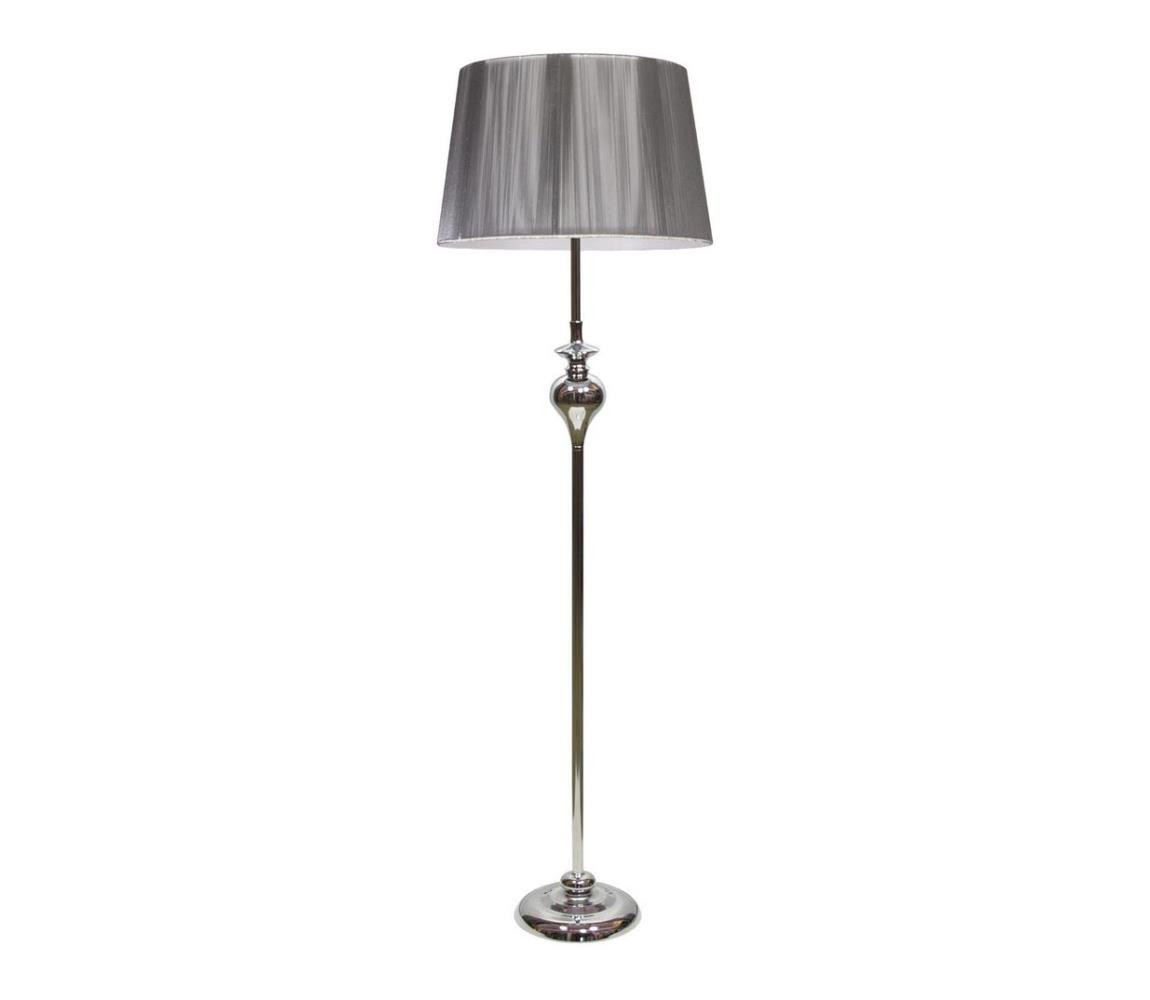 Stojací lampa GILLENIA 1xE27/60W/230V stříbrná