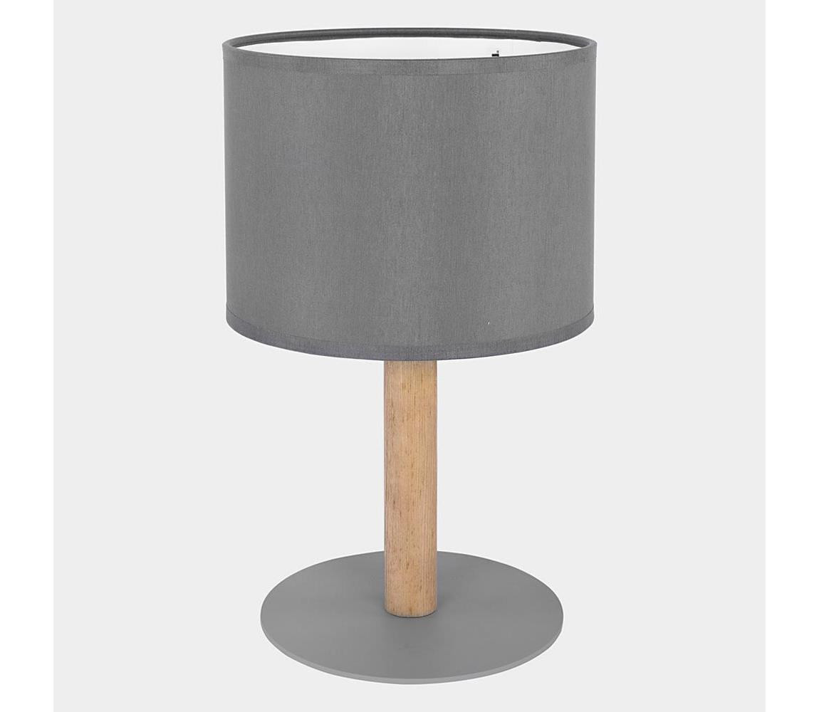 Stolní lampa DEVA 1xE27/15W/230V šedá/dřevo