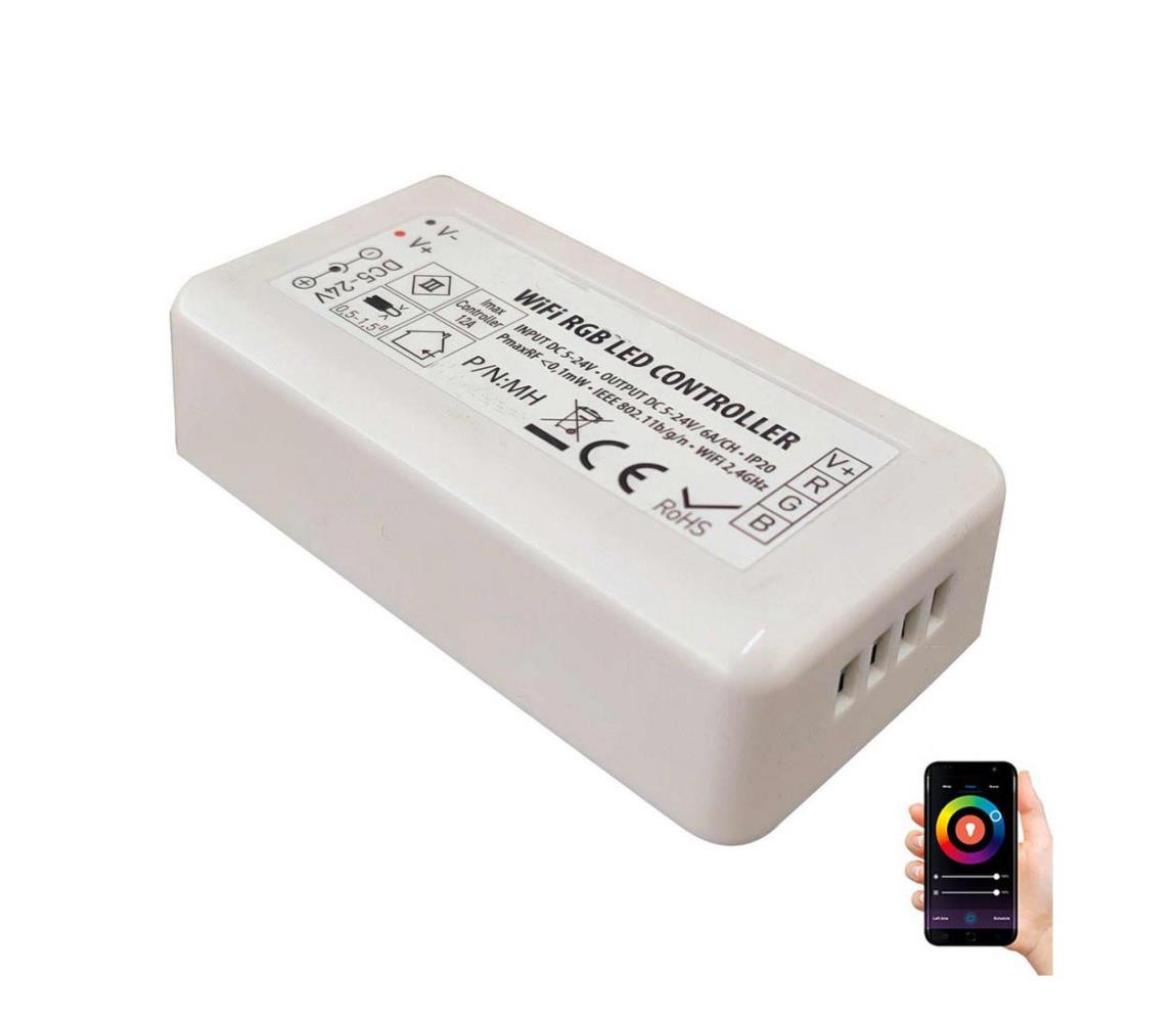 Greenlux Chytrý ovladač pro LED RGB pásky 5-24V Wi-Fi Tuya