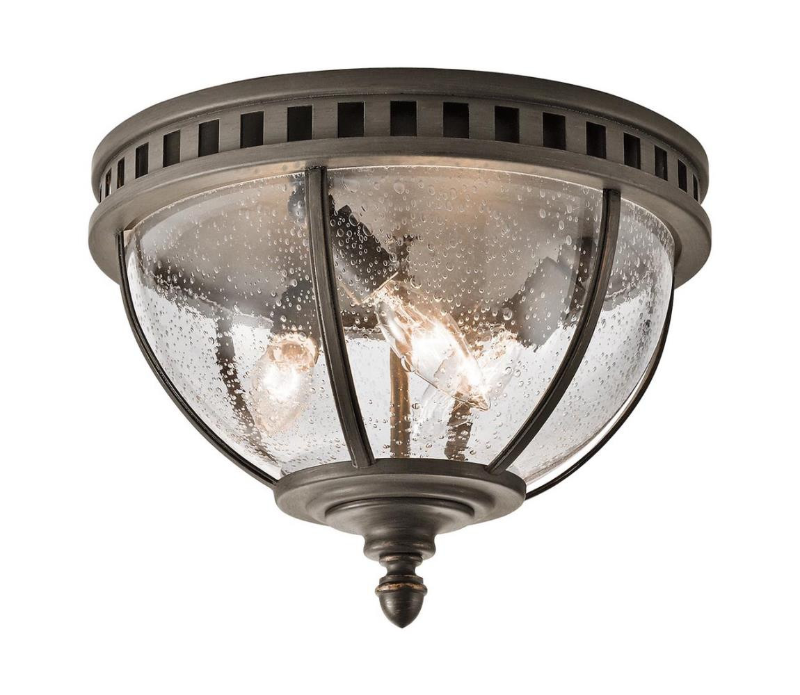 Elstead Kichler KL-HALLERON-F - Venkovní svítidlo HALLERON 3xE14/40W/230V IP44 antracit