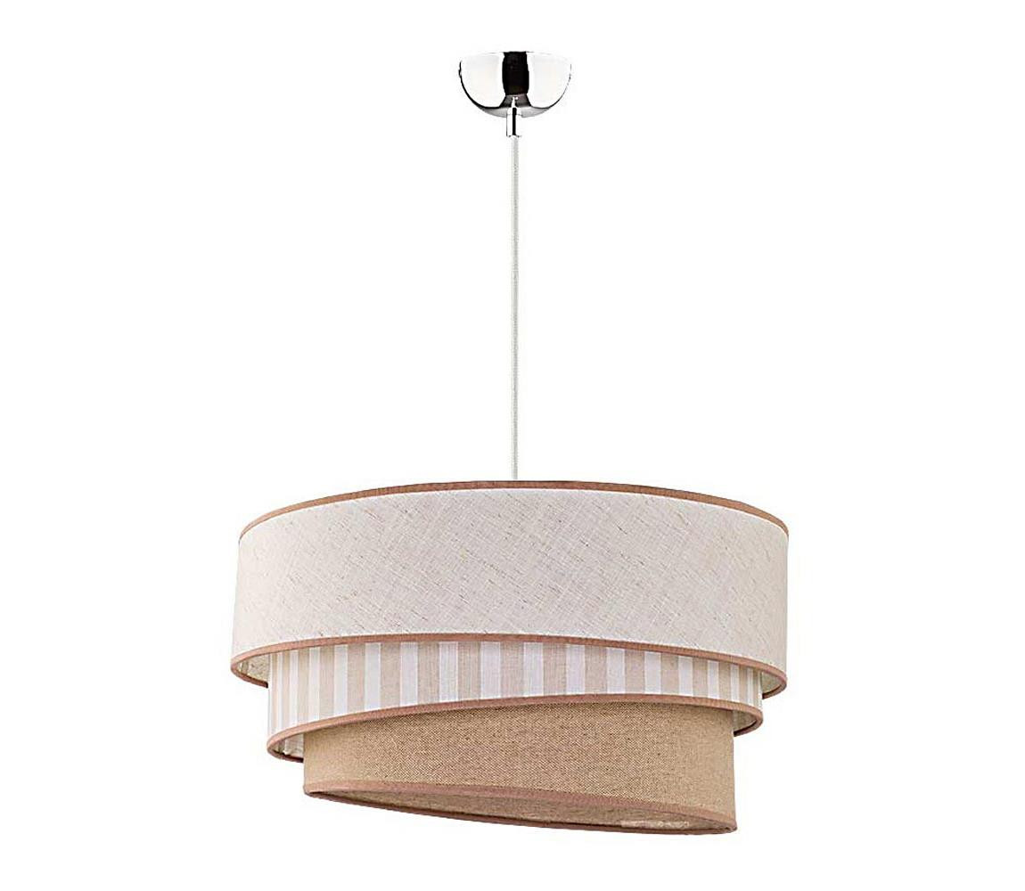- Lustr na lanku TRIO 1xE27/40W/230V pr. 45 cm béžová/hnědá