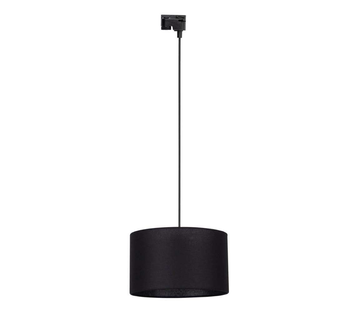 Lustr na lanku do lištového systému TRACER 1xE27/15W/230V pr. 38 cm černá