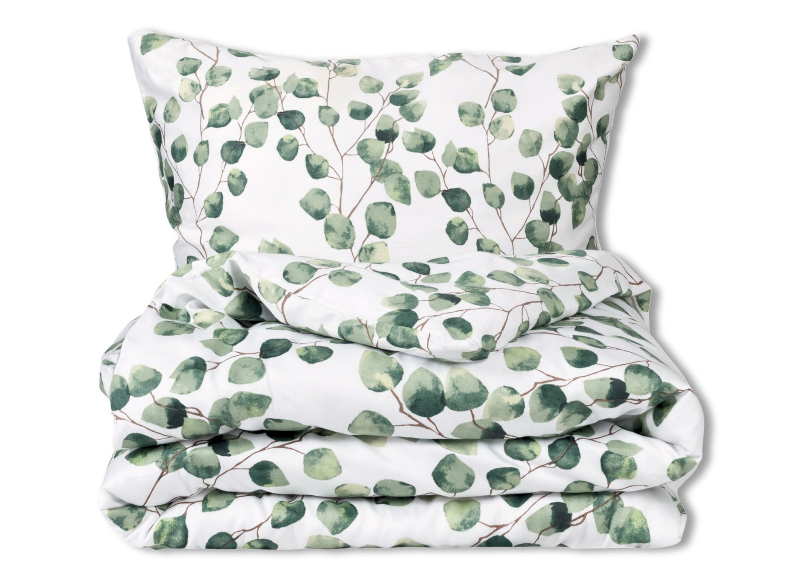 Matex Bavlněné saténové povlečení Exclusive 140x200 + 70x90 cm - Eukalyptus