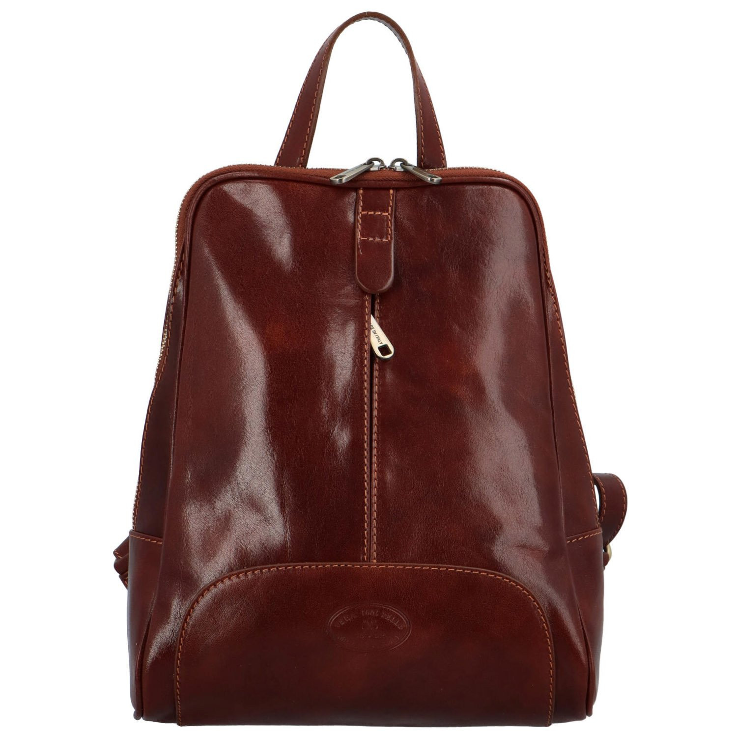 Dámský kožený batoh hnědý - Delami Bibianah hnědá