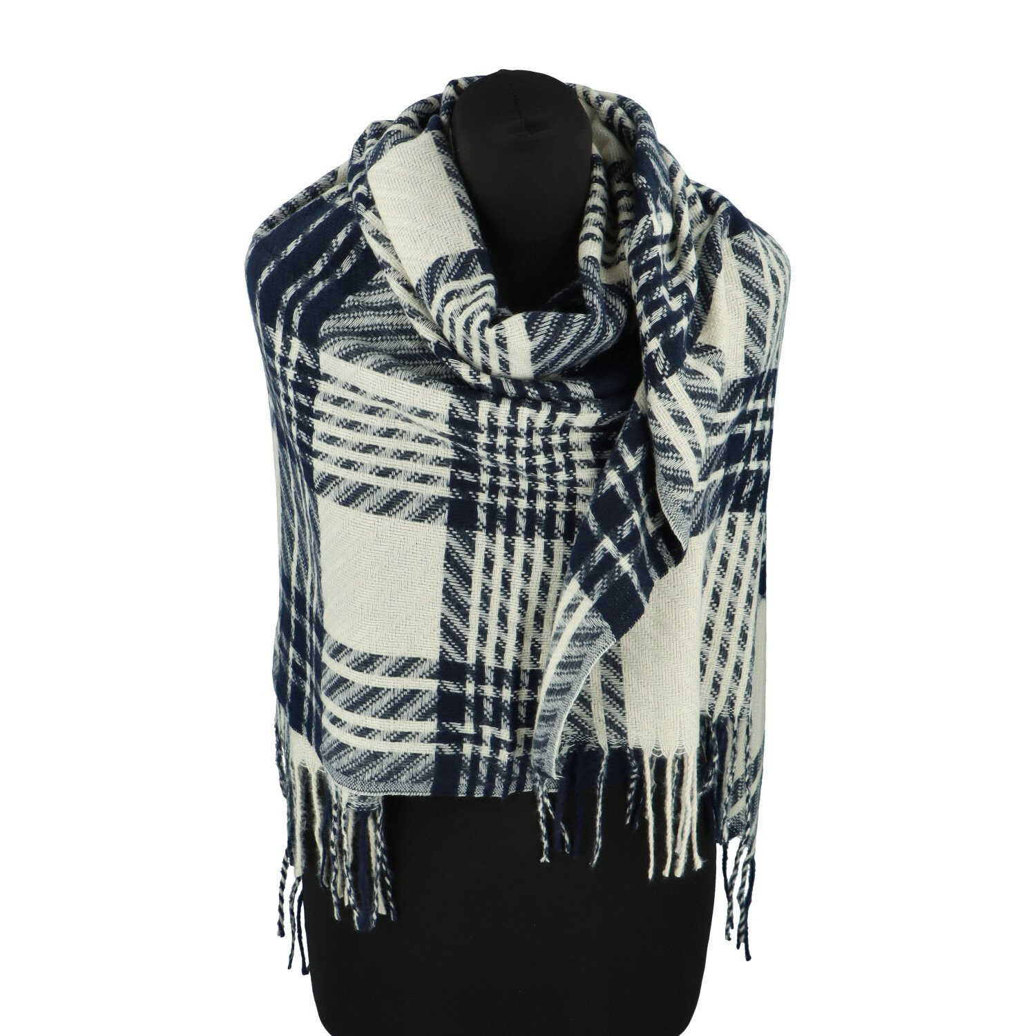 Dámská šála modro/bílá - Firenze Gaston modrá