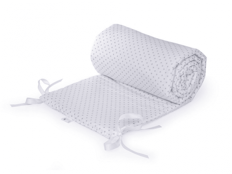 Maceshka Mantinel do postýlky šedý puntík v bílé