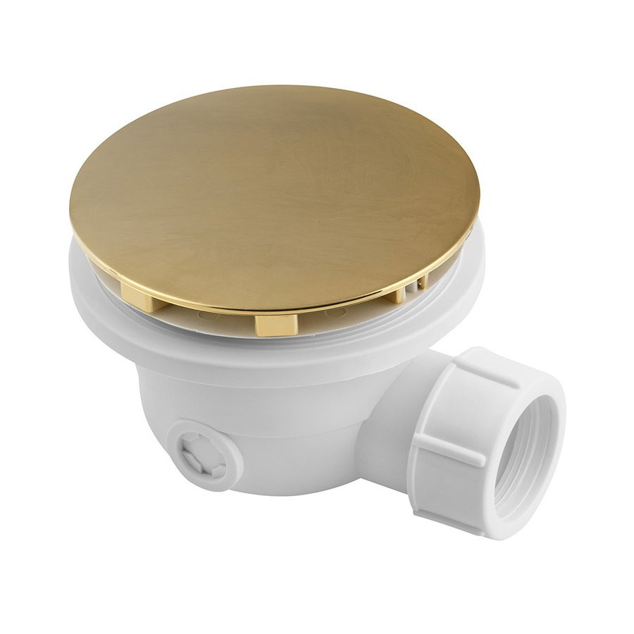Polysan Vaničkový sifon, průměr 90mm, DN40, krytka zlato mat