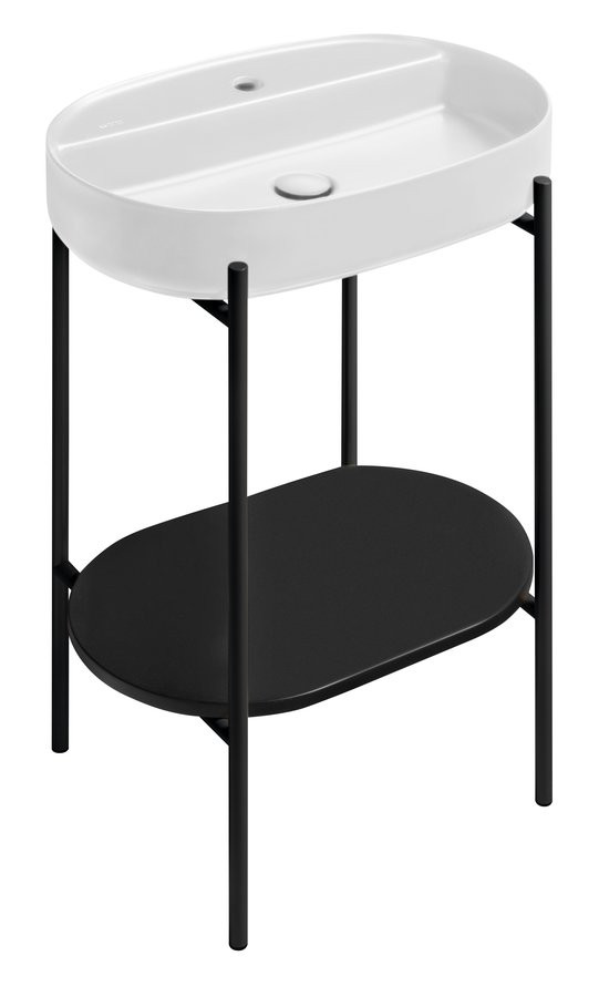 Sapho PUNO podstavec s umyvadlem 600x860x396mm, černá