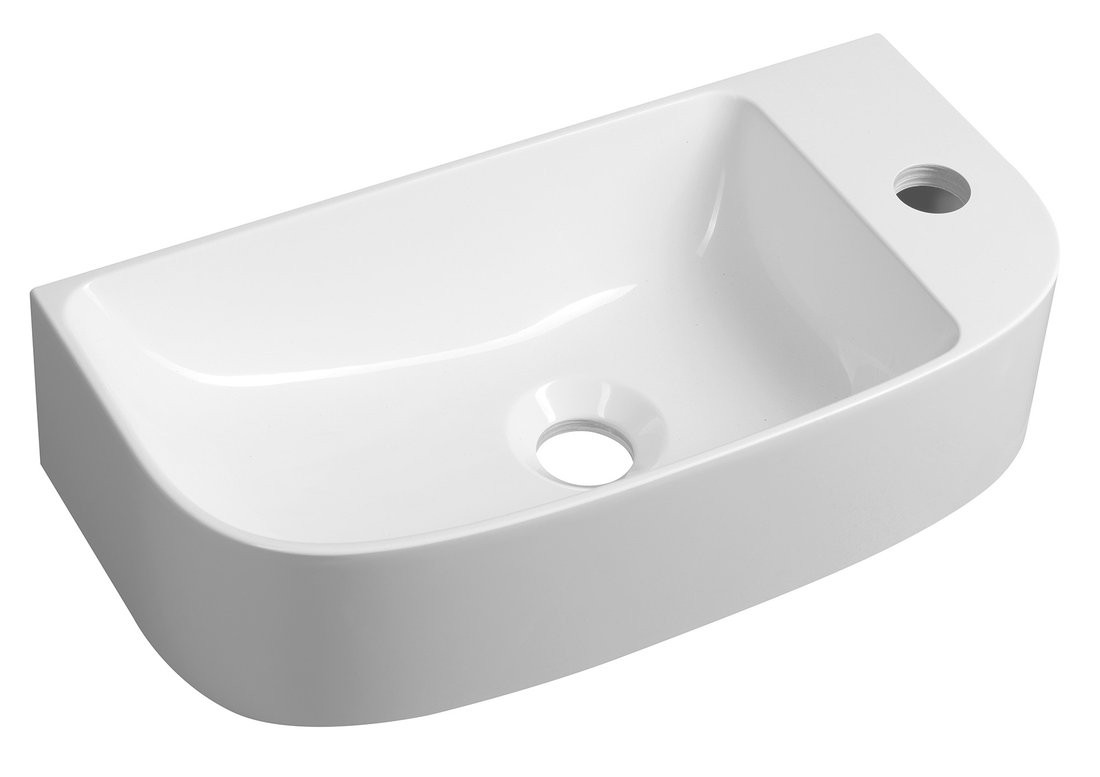 Sapho ALGA umývátko, litý mramor, 44x22cm, bílá