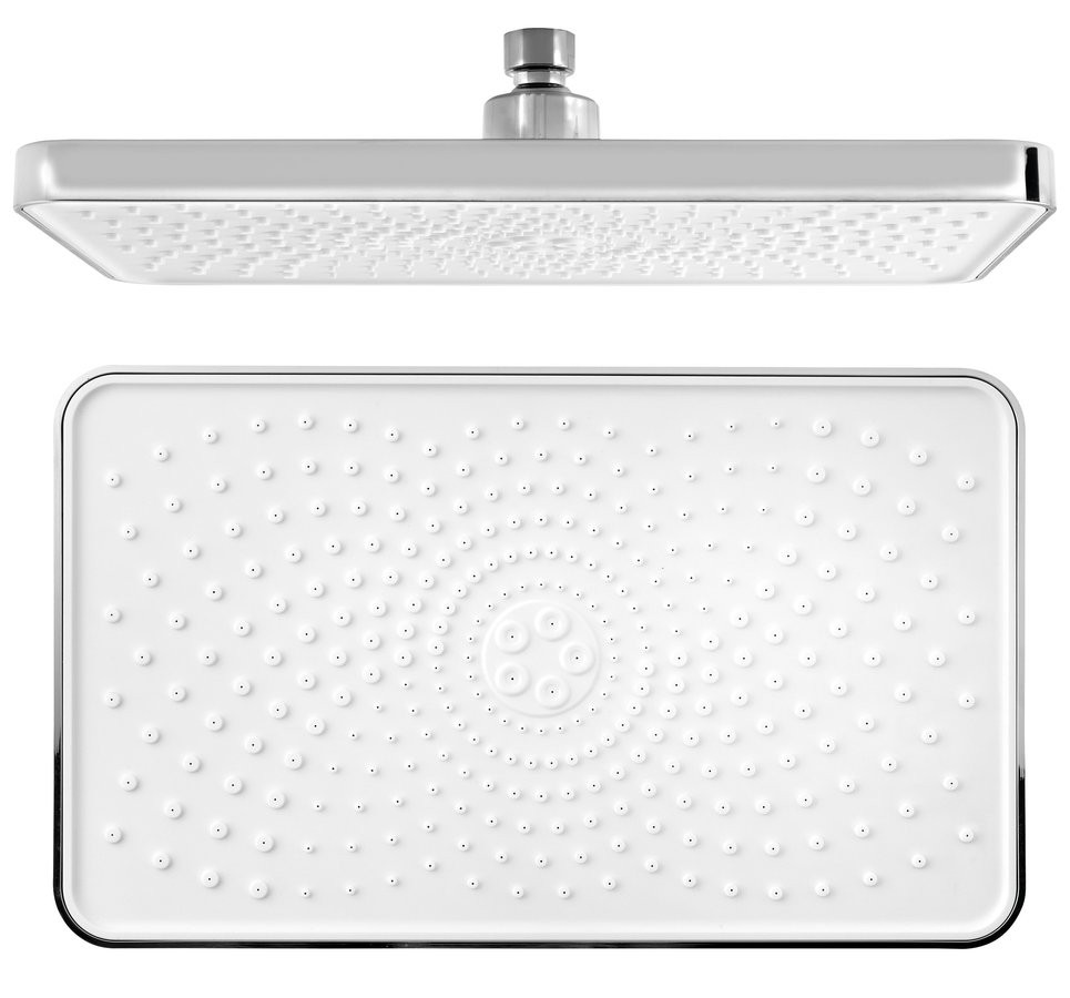 Sapho Hlavová sprcha, 300x180mm, silikon trysky, ABS/chrom/bílá