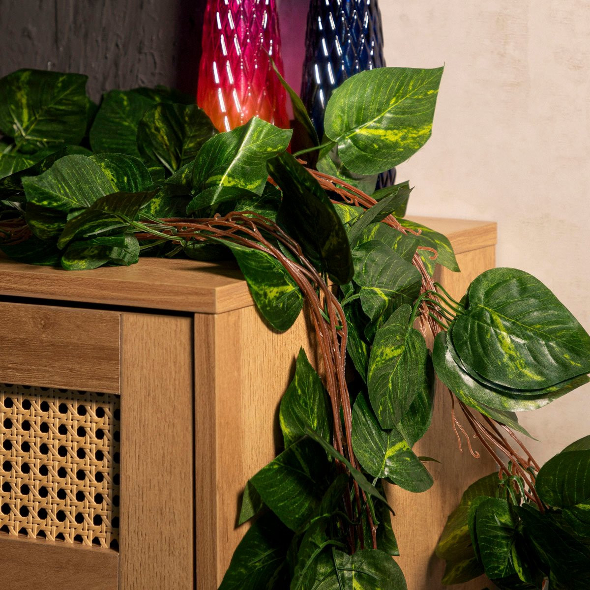 Umělá listová girlanda | ZELENO | epipremnum | 240 cm | 879079