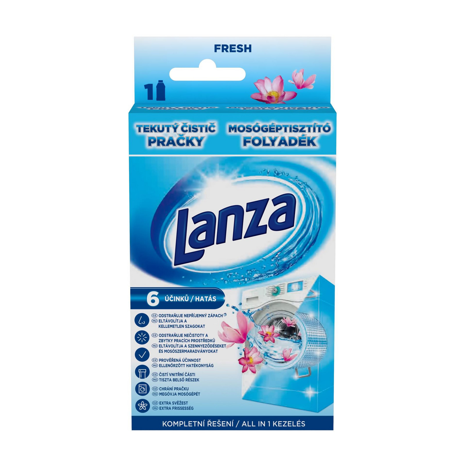 Čistič pračky Lanza - tekutý, 250 ml