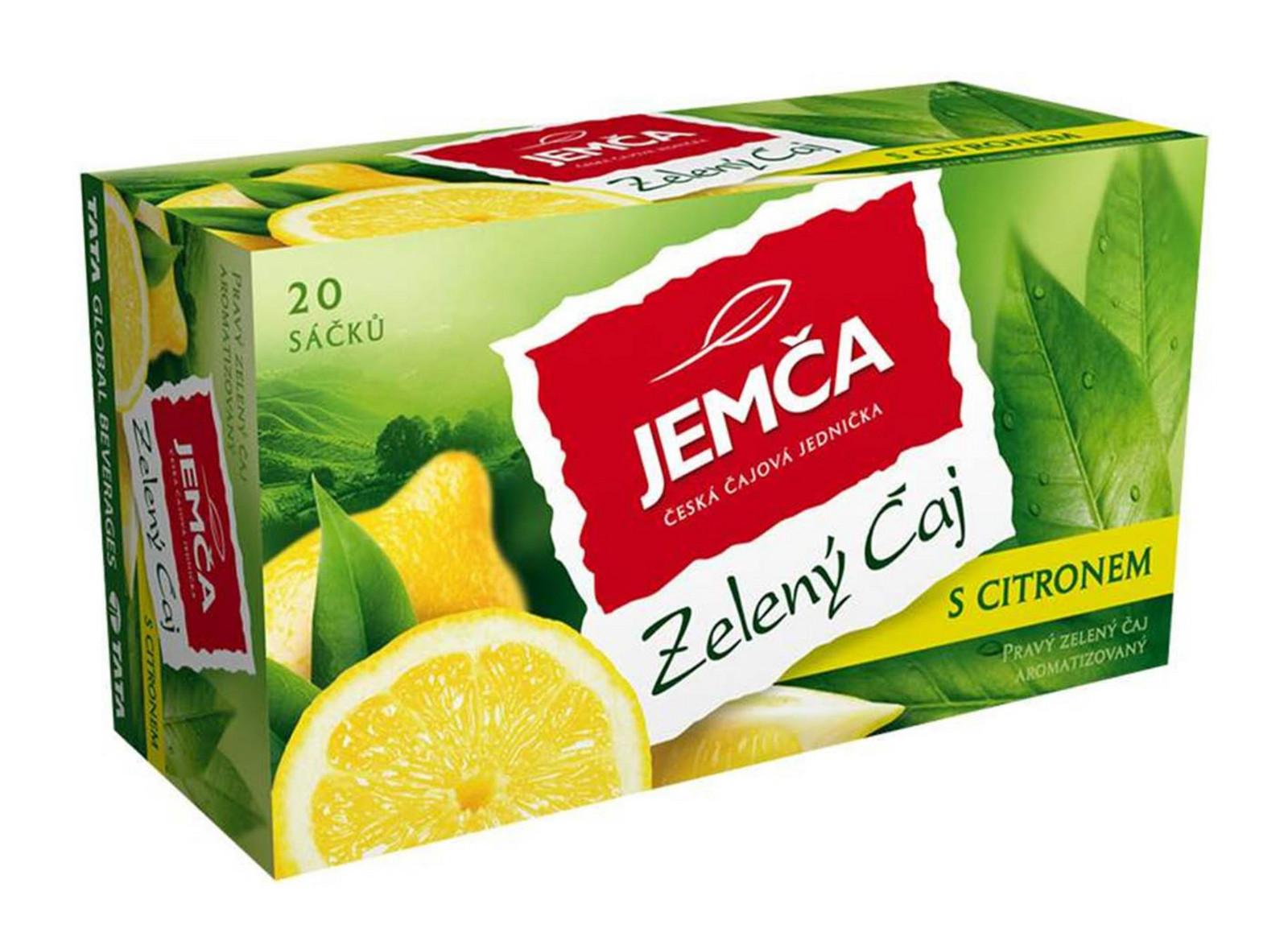Zelený čaj Jemča Čaj - s citronem, 20x1,5g