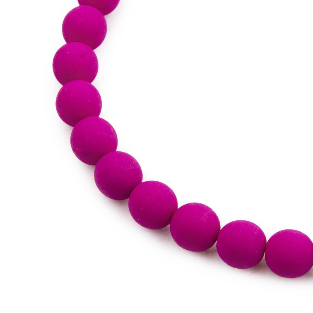 Estrela České mačkané korálky Estrela NEON 10 mm fialové - 18 ks