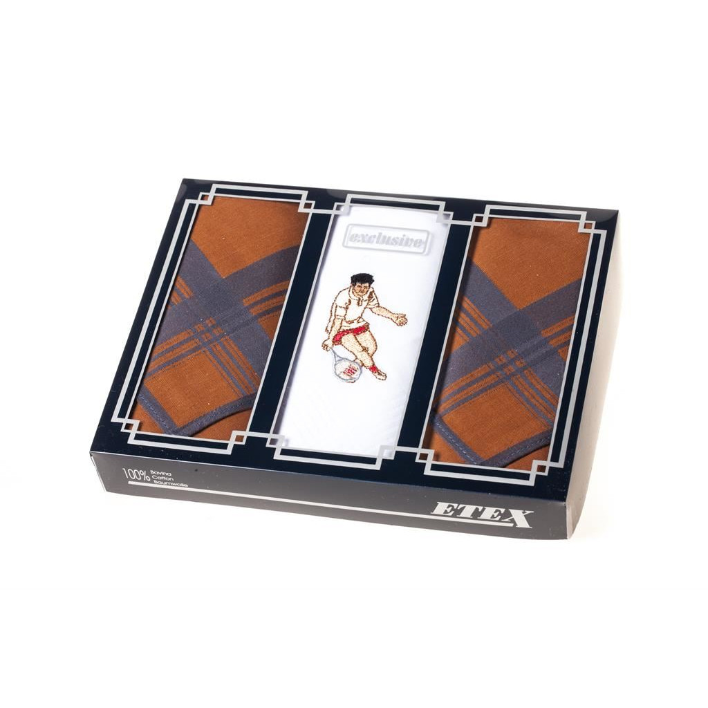 Pánské kapesníky sportovní Etex M15 3 ks - olivové