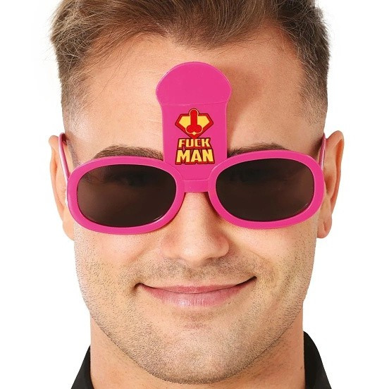 Brýle FuckMan s penisem růžové