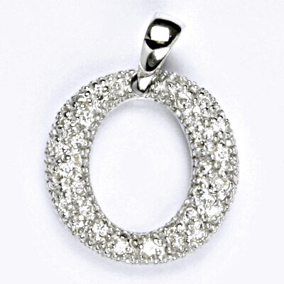 Stříbrný přívěšek s čirými zirkony , přívěšek ze stříbra, 4,80 g