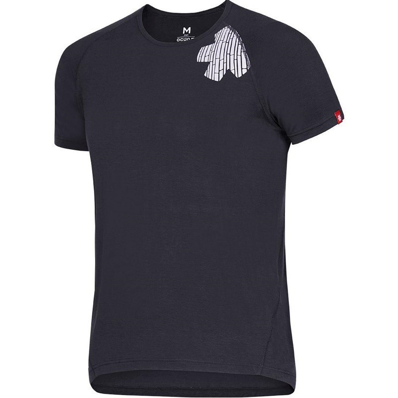 Ocun Pánské tričko Ocun Bamboo T blossom Dark grey india ink