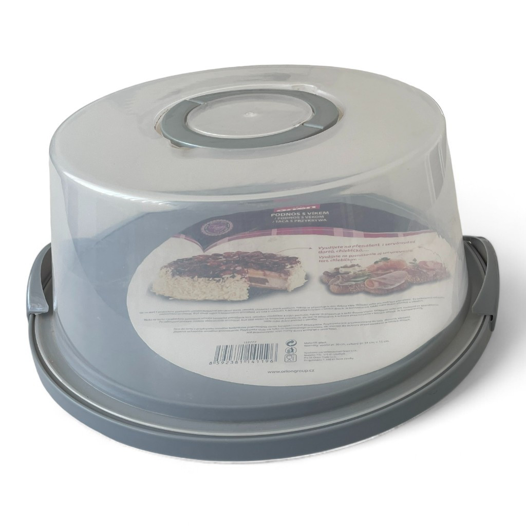 Orion Podnos s víkem šedý