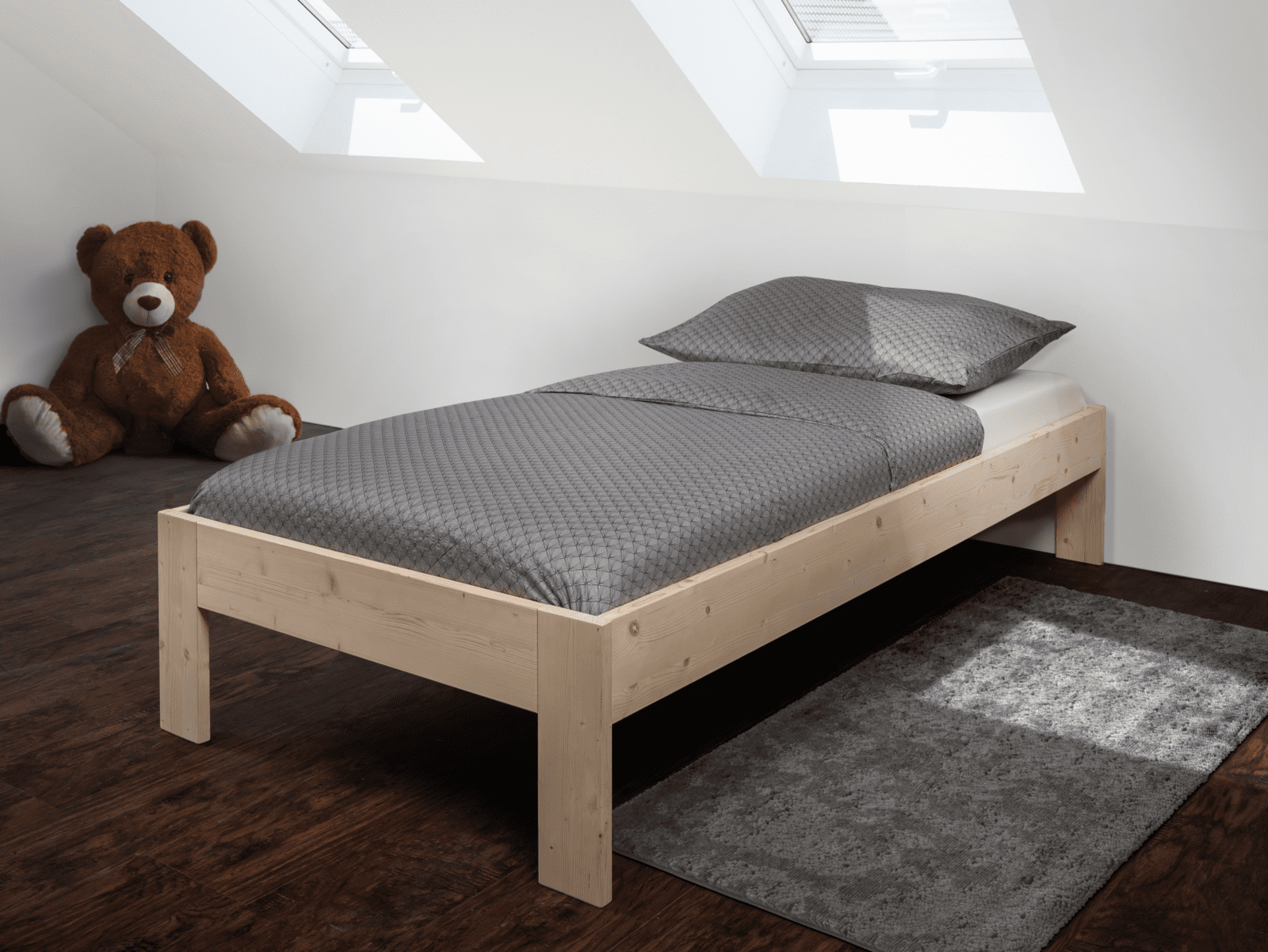 Goleto Postel Santa Monica 90 x 200 cm | masivní smrkové dřevo