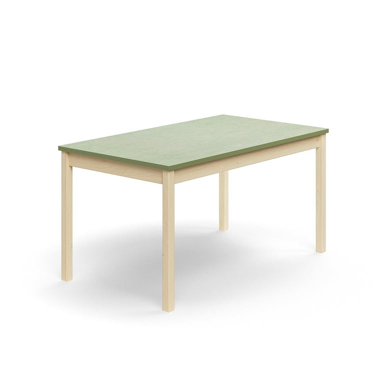 Stůl DECIBEL, 1400x800x720 mm, akustické linoleum, bříza/zelenošedá