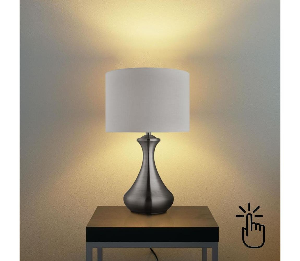 Searchlight Searchlight EU2750SS - Stolní lampa TOUCH 1xE14/40W/230V