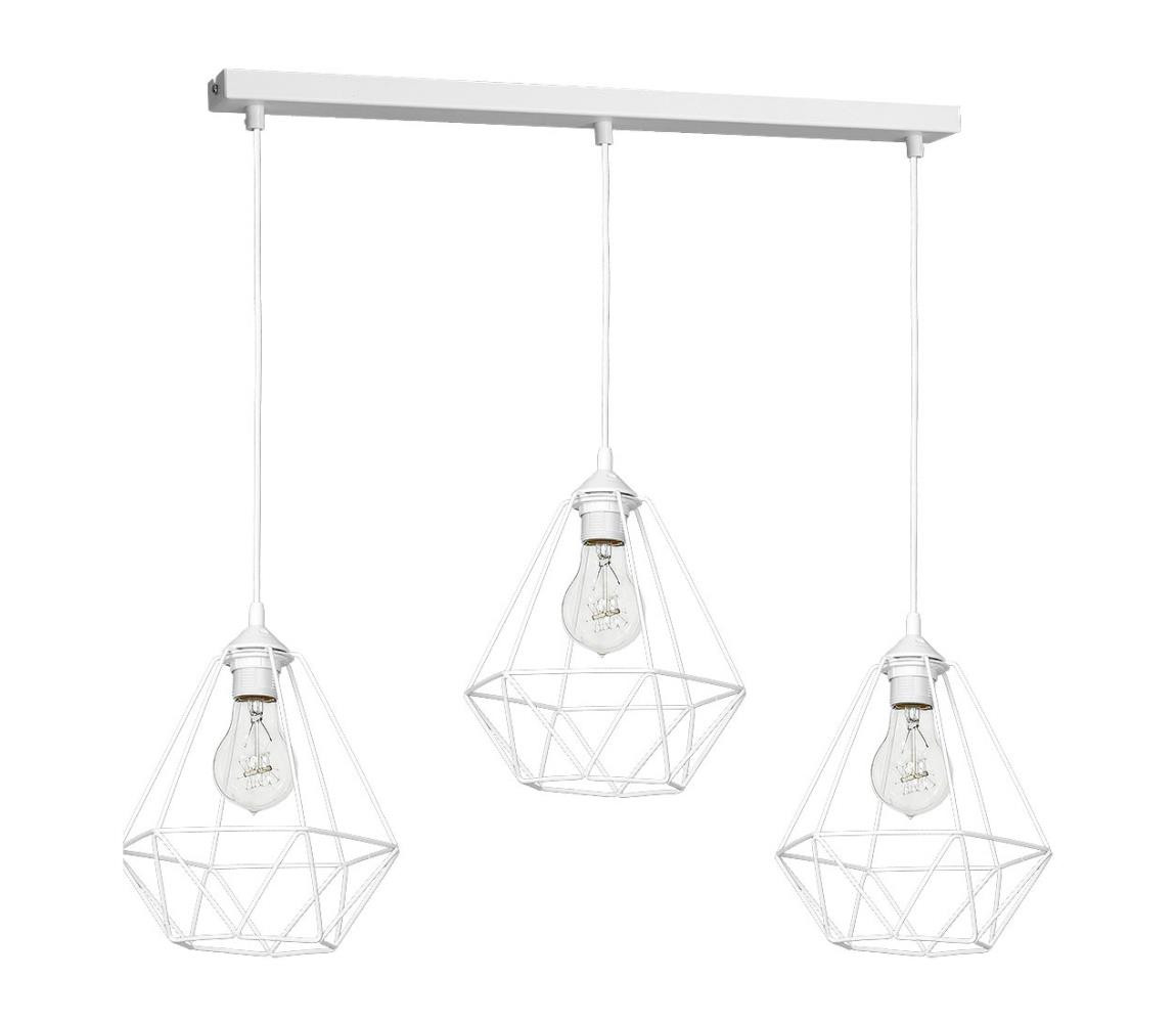 Závěsné svítidlo BASKET 3xE27/60W/230V bílá