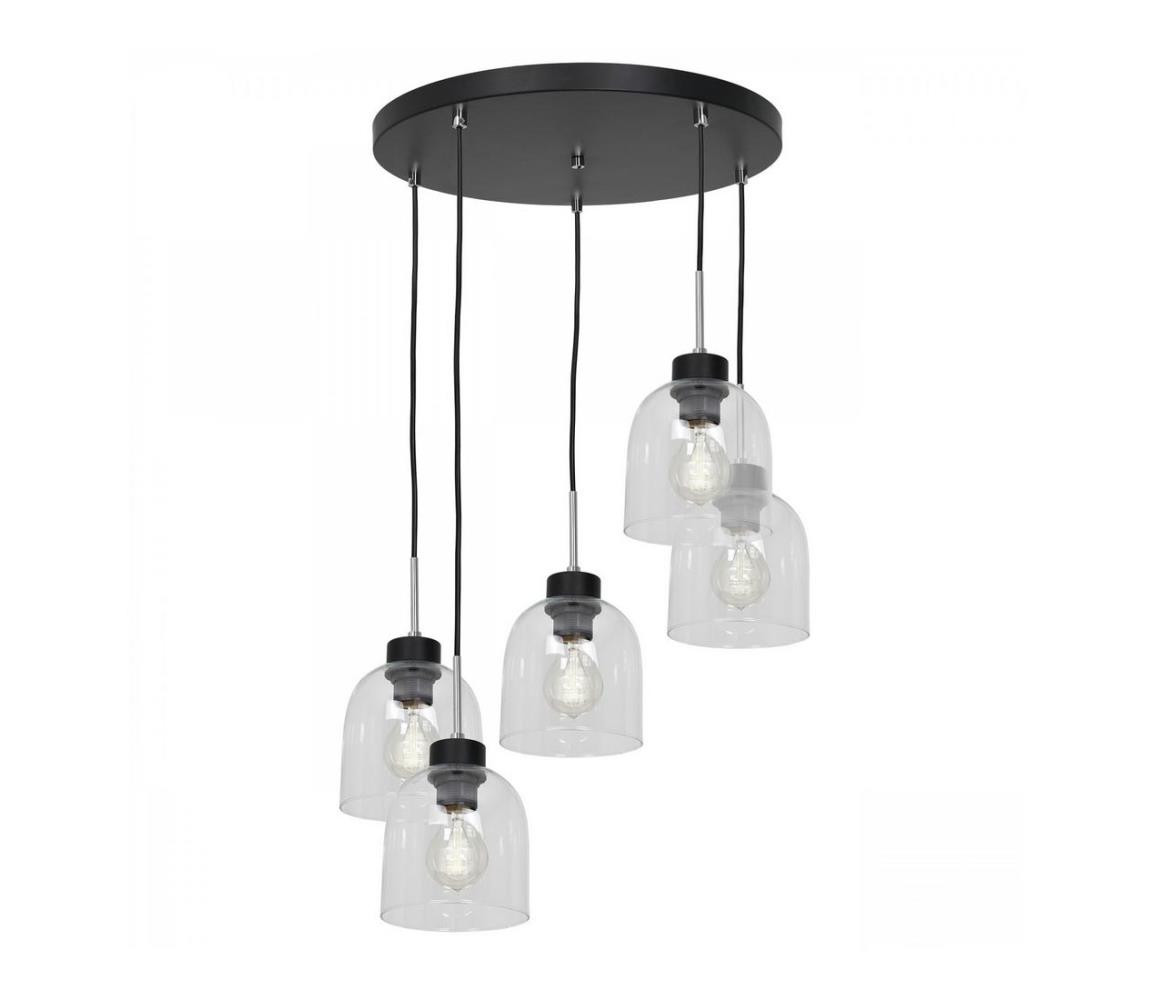 Lustr na lanku BOGOTA 5xE27/60W/230V čirá