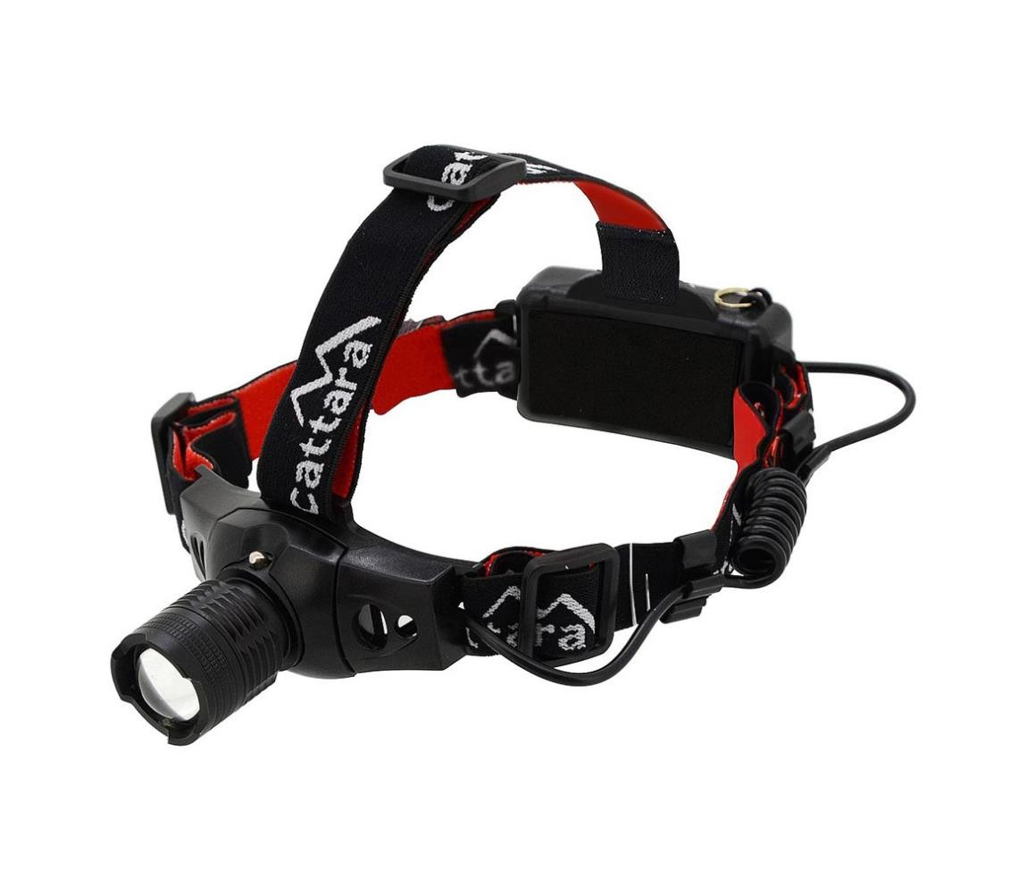 LED Čelovka LED/3W/3xAAA IP44 černá/červená