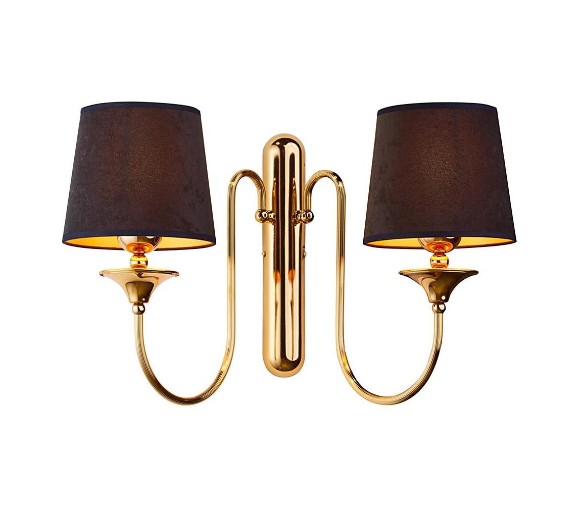 Jupiter Jupiter 1953 - Nástěnné svítidlo BATUMI 2xE27/40W/230V černá/mosaz