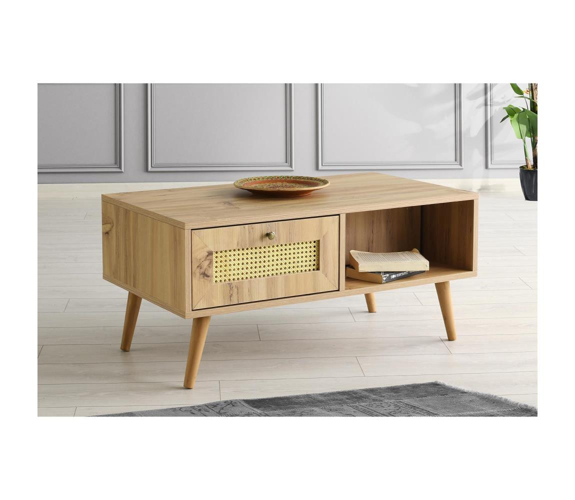 Konferenční stolek SIDYMA 45x97 cm hnědá