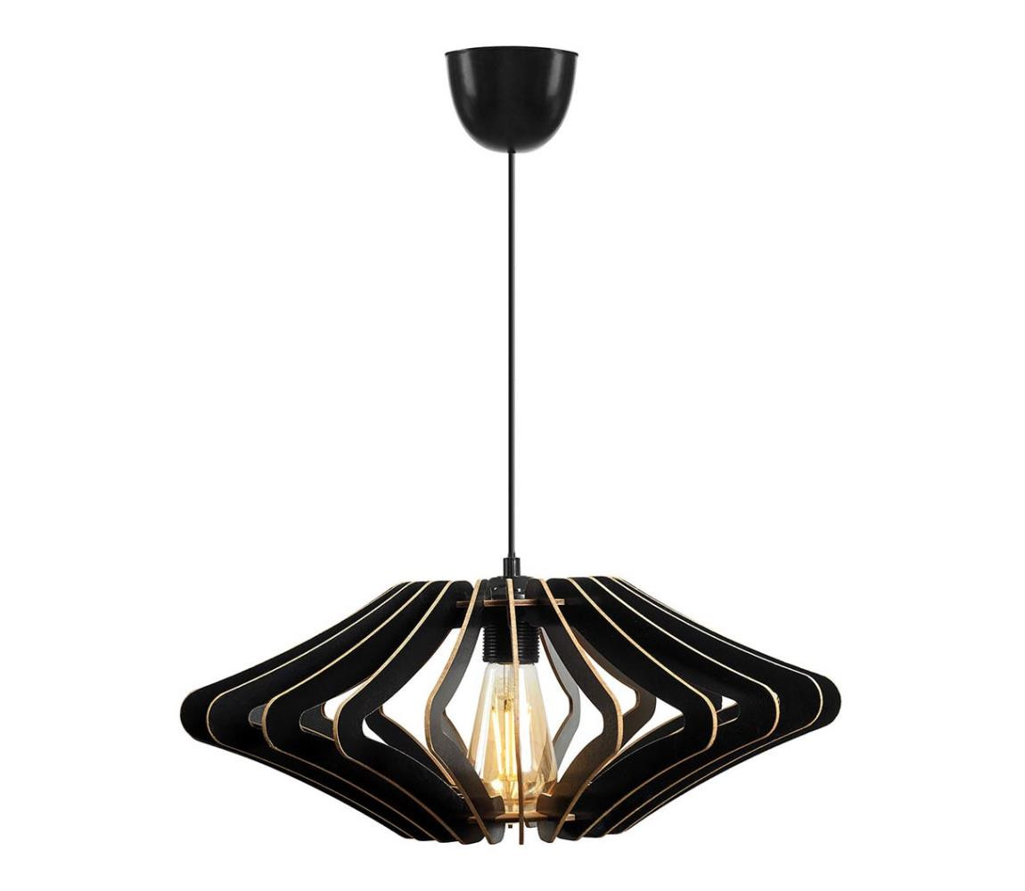 Lustr na lanku 1xE27/60W/230V černá pr. 47 cm