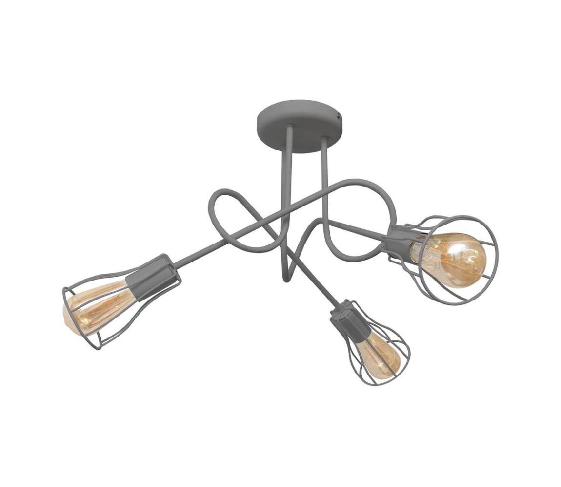 Přisazený lustr OXFORD 3xE27/15W/230V šedá