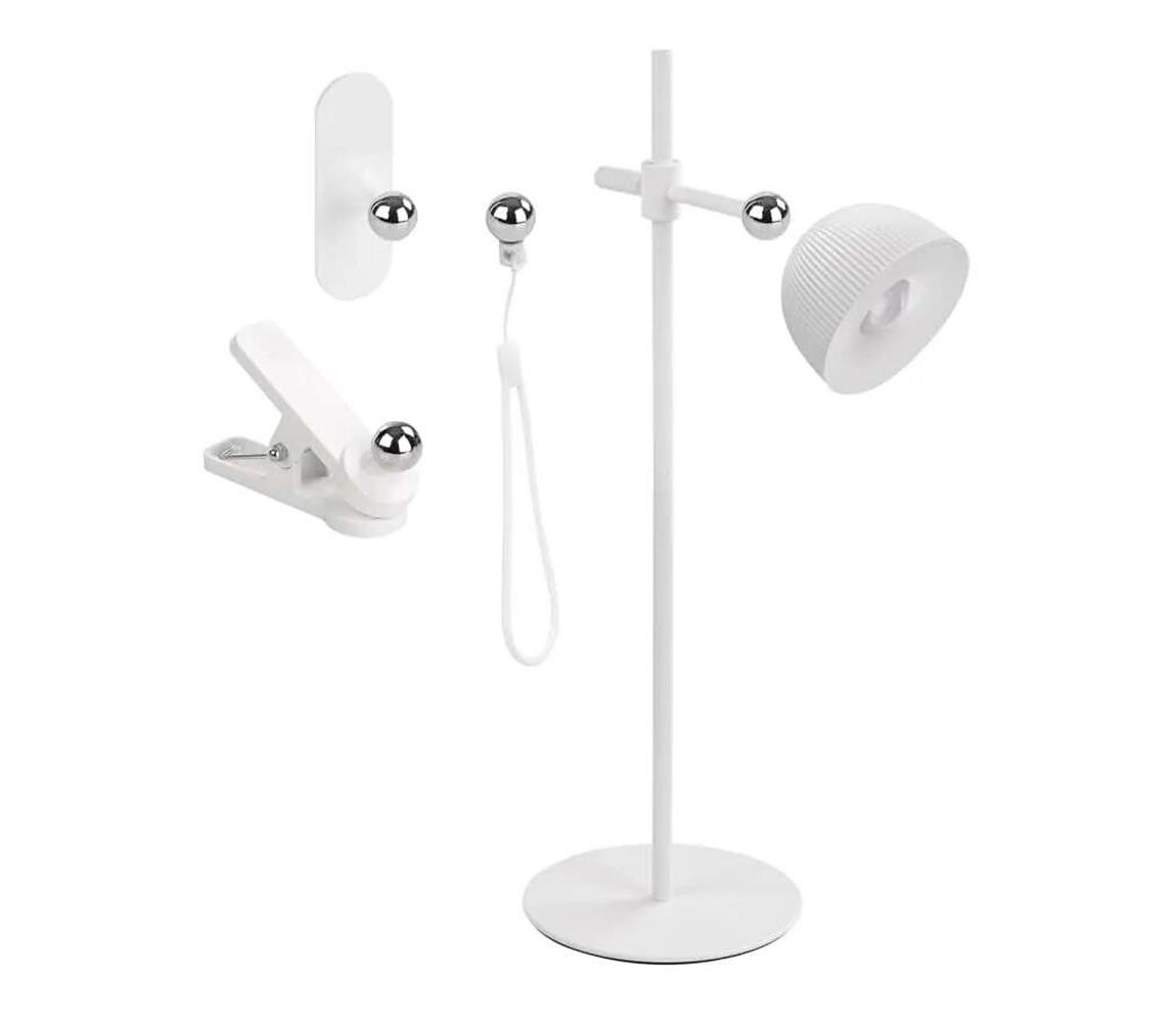 LED Stmívatelná nabíjecí stolní lampa magnetická 4v1 LED/4,2W/3,7V 4000K bílá