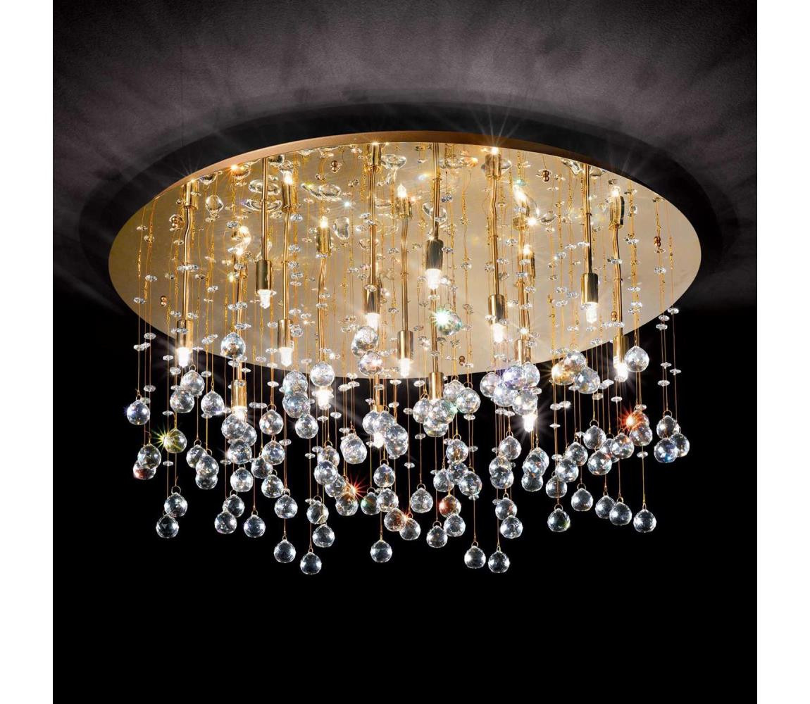 Ideal Lux Ideal Lux - LED Křišťálové stropní svítidlo MOONLIGHT 15xG9/3W/230V pr. 80 cm zl