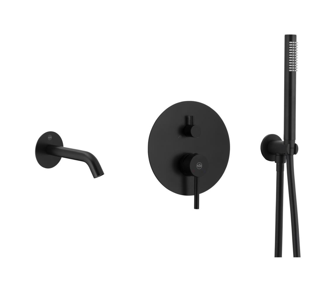 KFA Armatura KFA Armatura 5039-401-81 - Vanová sada s podomítkovou baterií MOZA matná černá