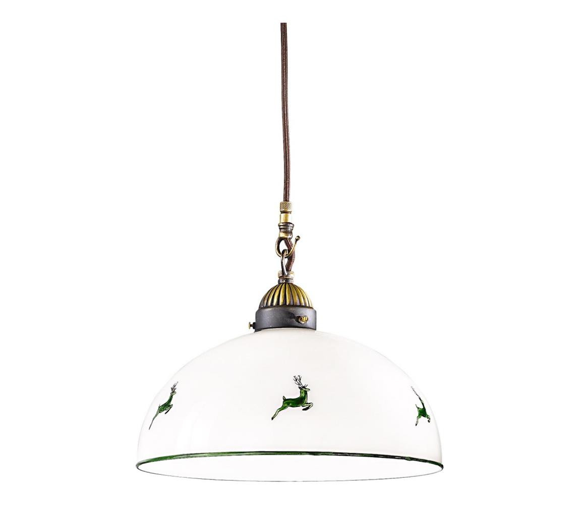 Kolarz Kolarz 731.30.101 - Lustr na lanku NONNA 1xE27/75W/230V pr. 30 cm jeleni zelená