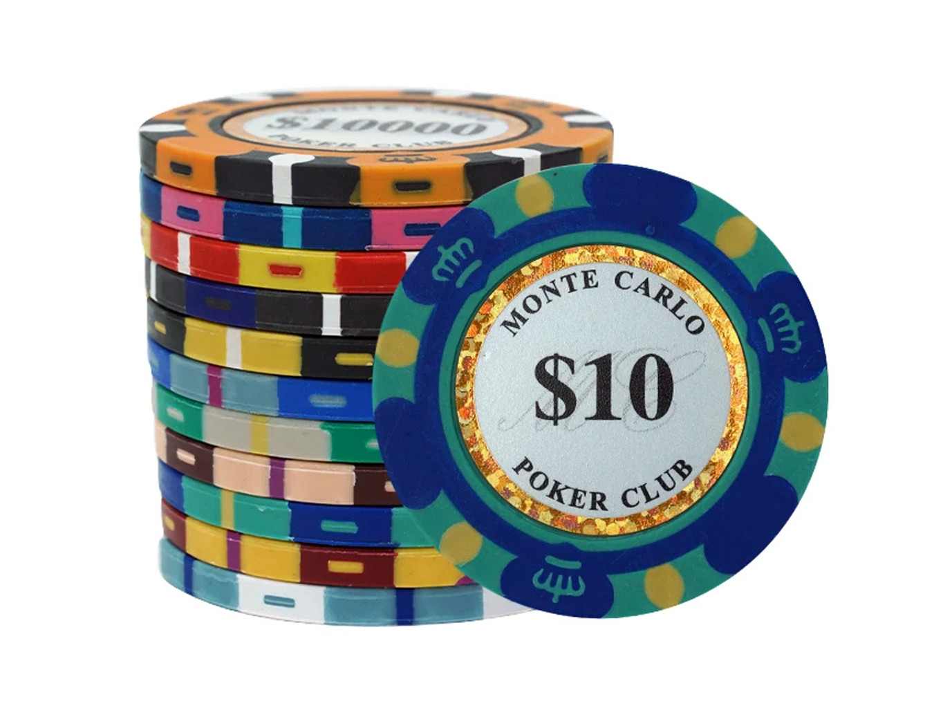 Kusový žeton na poker Monte Carlo Pokerclub 10