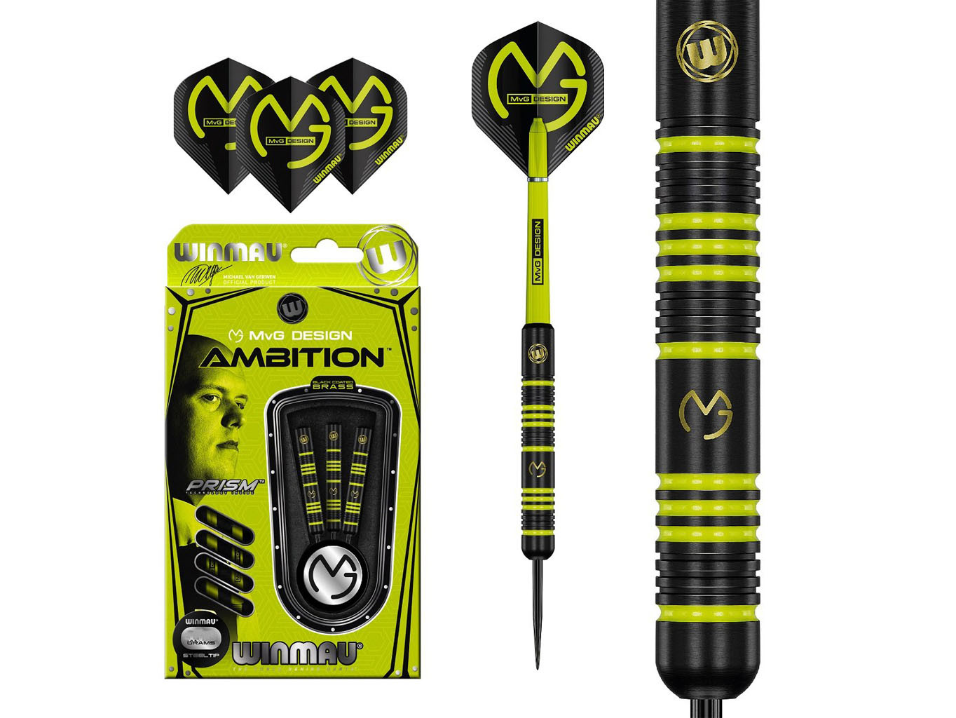 Winmau Šipky Steel Michael van Gerwen - Ambition - 24g
