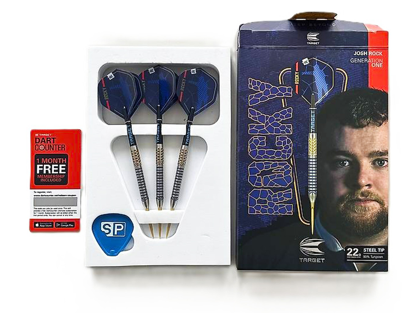 Šipky steel Target Josh Rock G1 22g SP, 90% wolfram