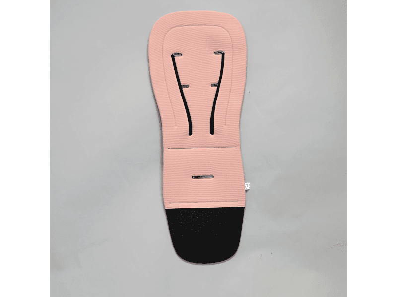 Kidiloo Univerzální podložka do kočárku, žebrovaný úplet Starorůžová