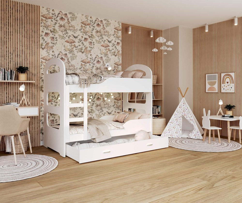 AJK - meble Patrová postel Dominik 190 x 80 cm + rošt ZDARMA