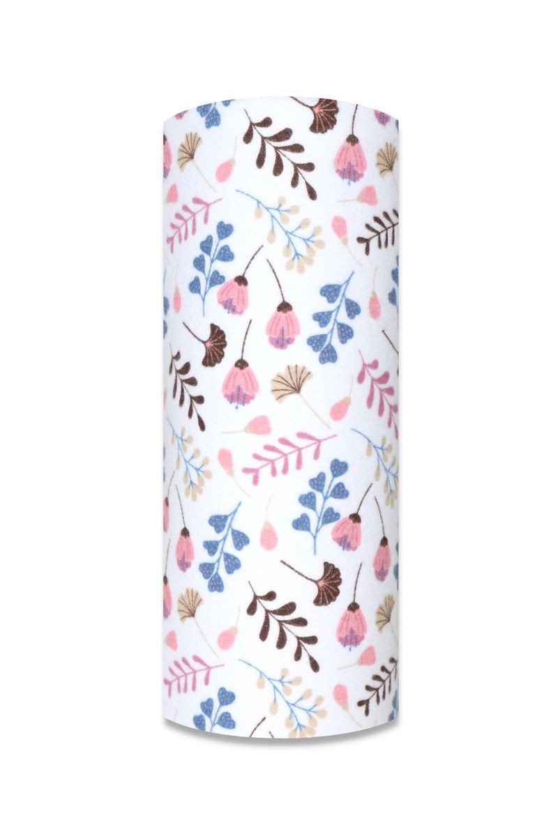 EG Plena flanel potisk - růžové lístky