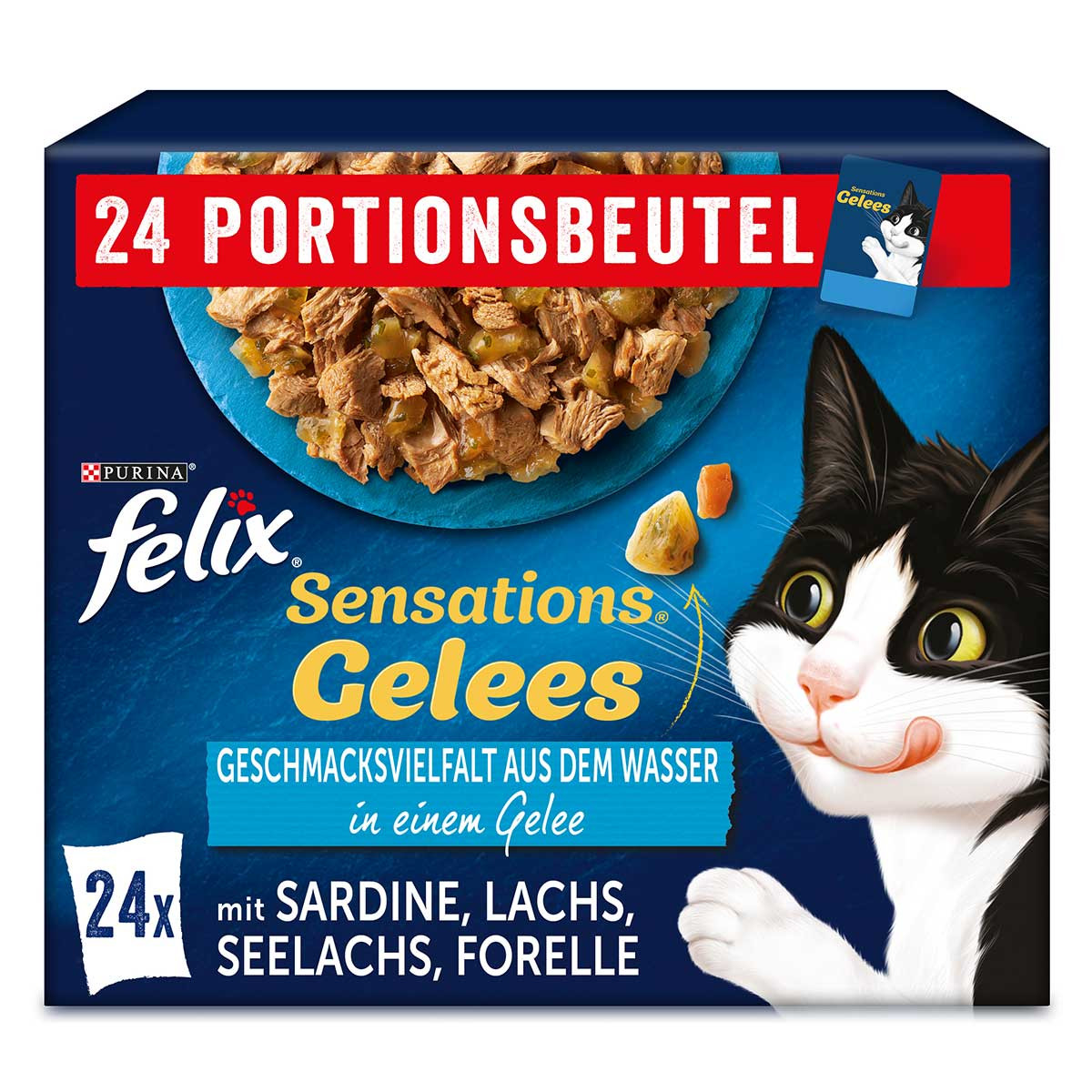 FELIX Sensations želé výběr z vody, 24 × 85 g